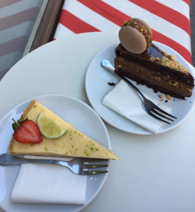 lemon and chocolate cake at budapest cake shop