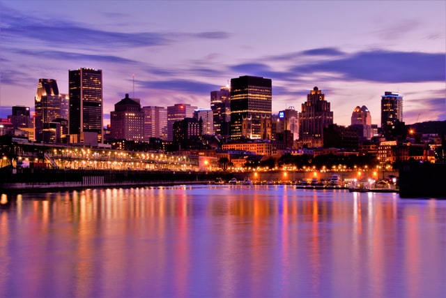 montreal water sundown