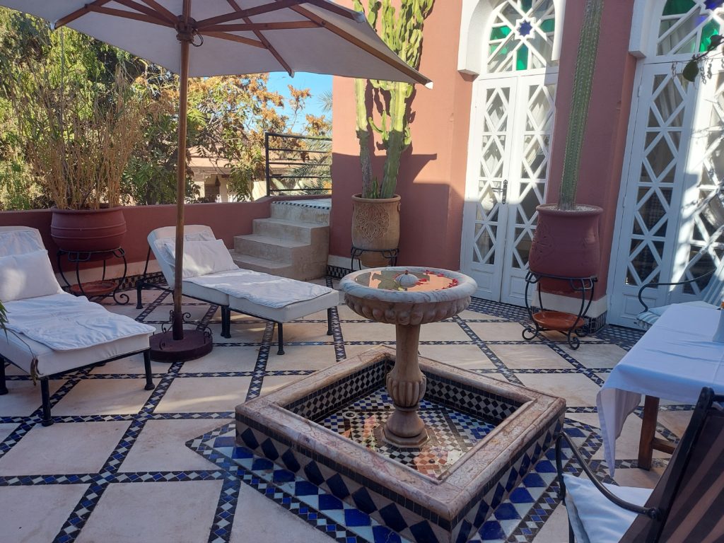 Marrakech riad terrace