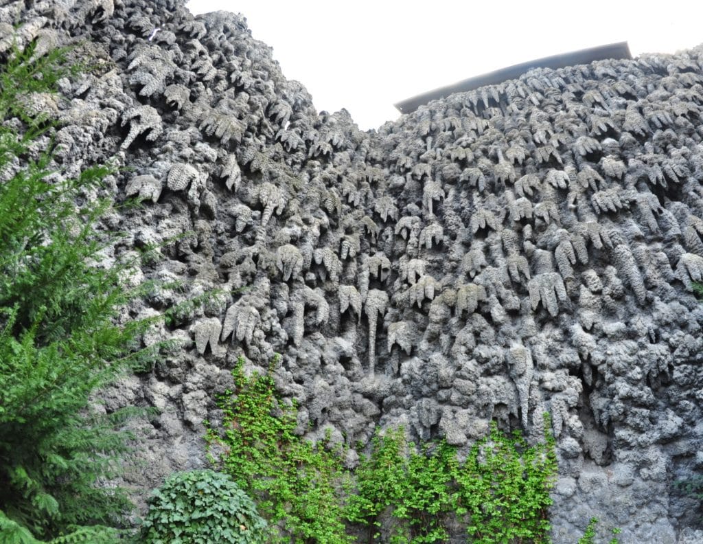 Dripstone wall in Wallenstein Palace Garden Prague